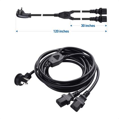 Imagem de Cabo divisor de cabo de alimentação Matters NEMA 5-15P a 2X IEC C13