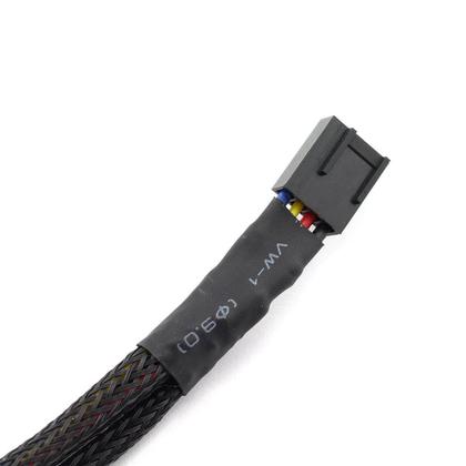 Imagem de Cabo divisor de ventilador DZS Elec 4 pinos de 1 a 3 vias PWM 27 cm preto