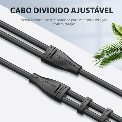Imagem de Cabo Divisor P2 Macho Fone De Ouvido Para 2 P2 Fêmea Vention