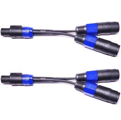 Imagem de Cabo Divisor Speakon CESS-132 (1 Macho para 2 Fêmeas) - 6 Polegadas - Pacote com 2