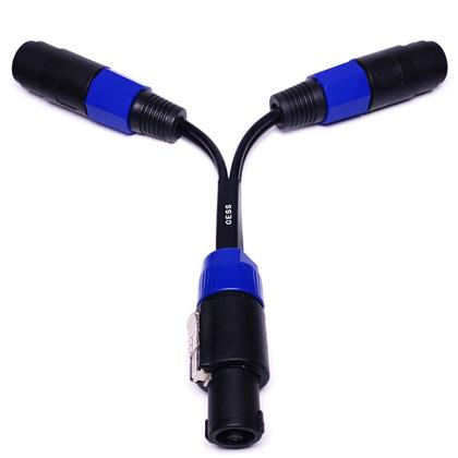 Imagem de Cabo Divisor Speakon CESS-132 (1 Macho para 2 Fêmeas) - 6 Polegadas - Pacote com 2