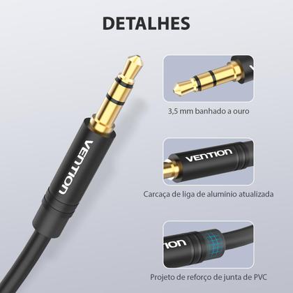 Imagem de Cabo Divisor Splitter P2 Fone De Ouvido Para 2x P2 Vention