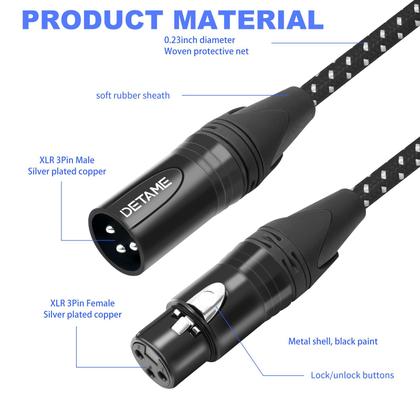 Imagem de Cabo divisor Y XLR macho para dupla fêmea (pacote com 2 unidades)