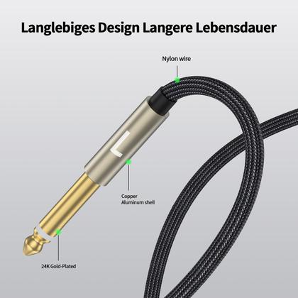 Imagem de Cabo Divisor ZTOXLR 3,5mm (1/8”) TRS para 2x 6,35mm (1/4”) TS Mono