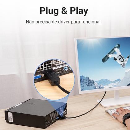 Imagem de Cabo Dp Displayport Para Dvi (24+1) DVI-D 1 Metro Vention