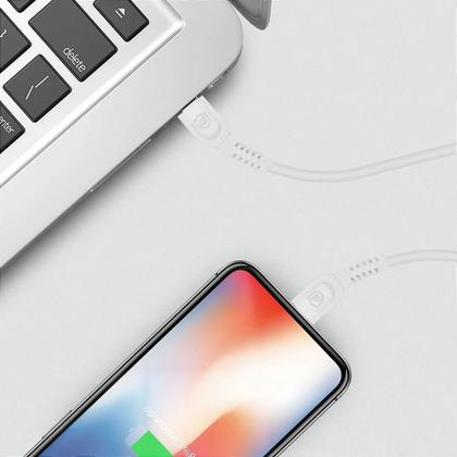 Imagem de Cabo Dual Shock Lightning / Type C - Branco - 1,2m - no Atacado - Caixa Fechada 10 Unidades - Gshield