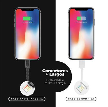 Imagem de Cabo Dual Shock Lightning / USB A - Preto - 1,2m - no Atacado - Caixa Fechada 10 Unidades - Gshield