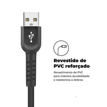 Imagem de Cabo Dual Shock Lightning / USB A - Preto - 1,2m - no Atacado - Caixa Fechada 10 Unidades - Gshield