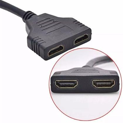 Imagem de Cabo Duplicador de Imagens HDMI Splitter  1 Entrada Para 2 Saidas