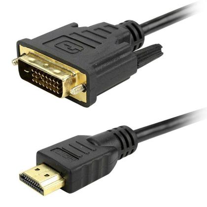 Imagem de Cabo Dvi-d 24+1 Dual Link x Hdmi Macho Bidirecional Emborrachado Com Filtro 2 Metros