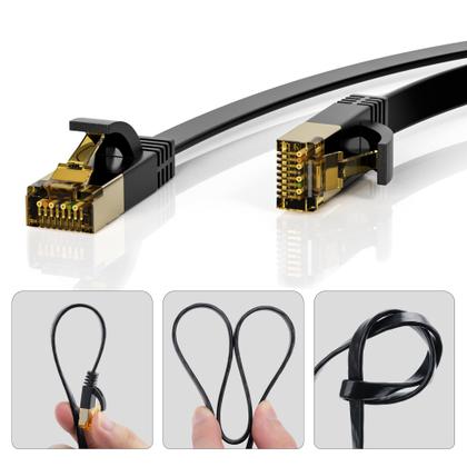 Imagem de Cabo Ethernet Mygatti Cat 7 15m 10Gbps 600MHz Blindado Preto