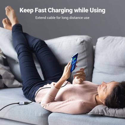 Imagem de Cabo Extensão USB 3.0 UGREEN (1,8m) - Pacote com 2 - Nylon Trançado