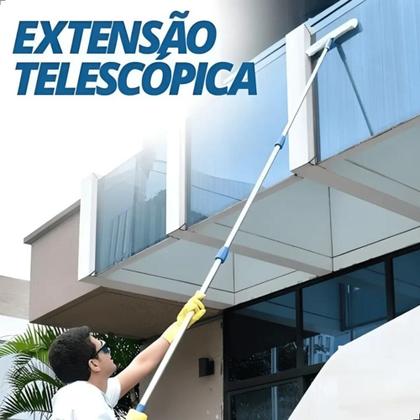 Imagem de Cabo Extensível 6 Metros Com Rodo Vidros 35cm E Espanador de Mão