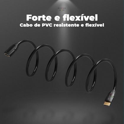 Imagem de Cabo Extensor Adaptador HDMI 2.0 4K Macho Femea 2m Vention