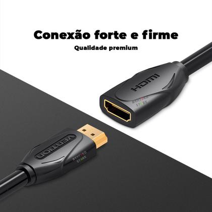 Imagem de Cabo Extensor Adaptador HDMI 2.0 4K Macho Femea 2m Vention