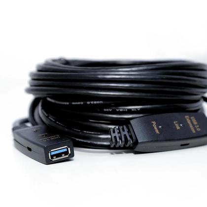 Imagem de Cabo Extensor Amplificado de Alta Velocidade Usb 3.0 10 Mt