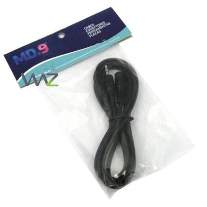 Imagem de Cabo Extensor de Áudio - 3,5mm (P2) -  1,8m - MD9 - Preto - 6509