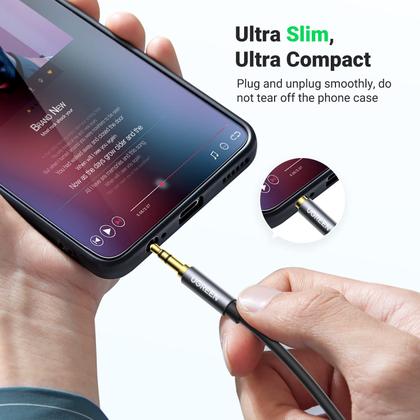 Imagem de Cabo Extensor de Áudio UGREEN 3,5mm (2m) - Macho para Fêmea