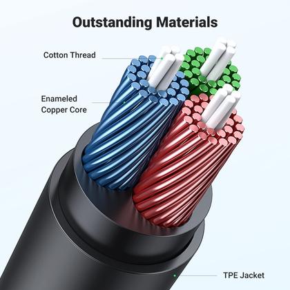 Imagem de Cabo Extensor de Áudio UGREEN 3,5mm (3m) - Macho para Fêmea