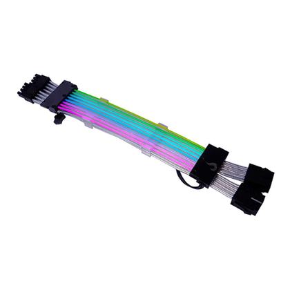 Imagem de Cabo Extensor de Fonte Sleeved Rise Mode Aura, 2x 6+2p PCIe GPU, ARGB, Preto - RM-SLV-02-FB-ARGB