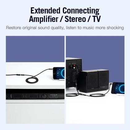 Imagem de Cabo Extensor de RCA P2 Fêmea para 2 RCA Macho Vention 1m