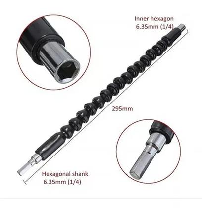 Imagem de Cabo Extensor Flexível Adaptado Parafusadeira Eixo Alongador