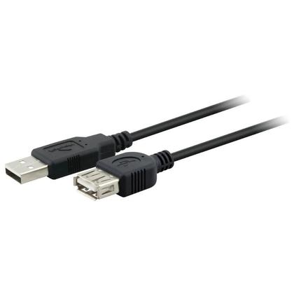 Imagem de Cabo Extensor Fortrek USM-101 USB 2.0 A Macho x A Femea 1,8m Preto - FK413C