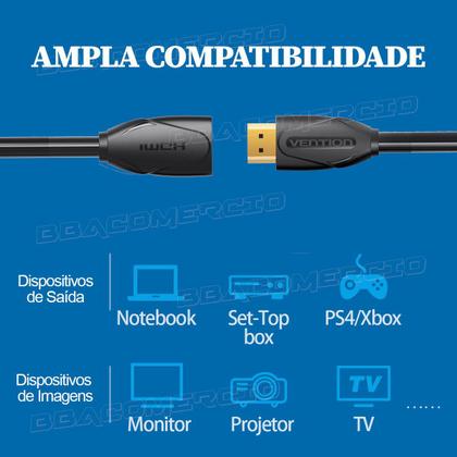 Imagem de Cabo Extensor HDMI 2.0 60fps 4K HD hdr Monitor TV 1 Metro