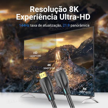 Imagem de Cabo Extensor HDMI 2.1 8k Blindado Banhado Ouro Vention 2m