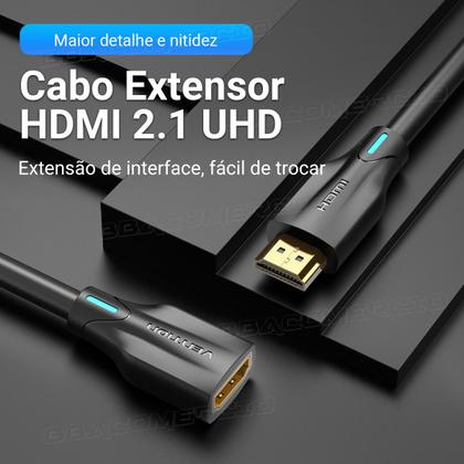 Imagem de Cabo Extensor HDMI 2.1 8k Blindado Banhado Ouro Vention 2m