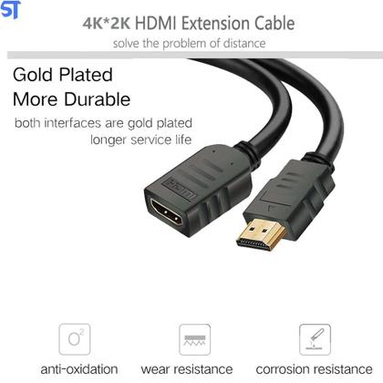 Imagem de Cabo Extensor Hdmi Macho X Hdmi Fêmea 1.5M