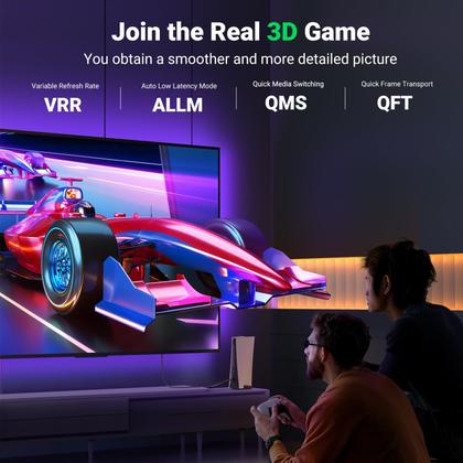 Imagem de Cabo extensor HDMI UGREEN 8K 10K HDMI 2.1 macho para fêmea 1m