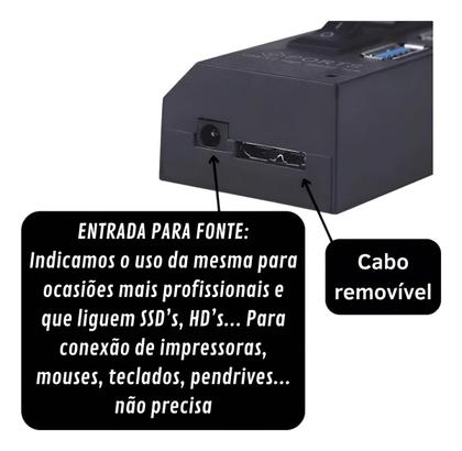 Imagem de Cabo Extensor Hub 7 Portas Régua Usb 3.0 Alta Velocidade