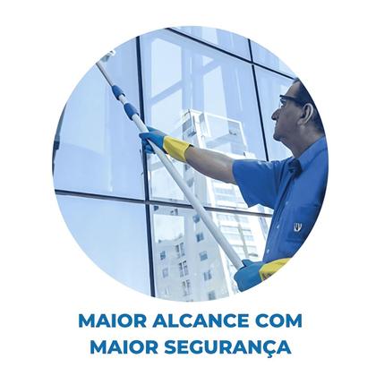 Imagem de Cabo Extensor Telescópico de Alumínio 3 Metros Para Rodo Limpa Vidros Bralimpia