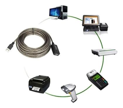 Imagem de Cabo Extensor Usb 2.0 5 Metros Repetidor Amplificado Ativo