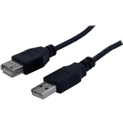 Imagem de Cabo Extensor USB 2.0 AM AF MD9, 1.8 Metros, Preto Niquelado - 4204