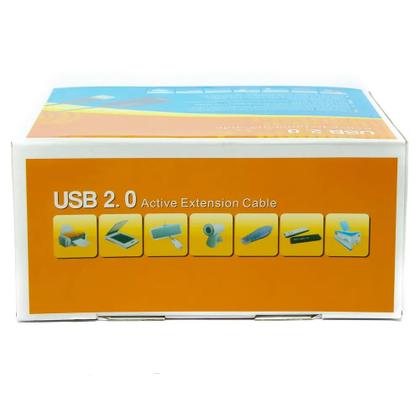 Imagem de Cabo Extensor USB 2.0 Amplificado Ativo 20m Macho-a Fêmea-a