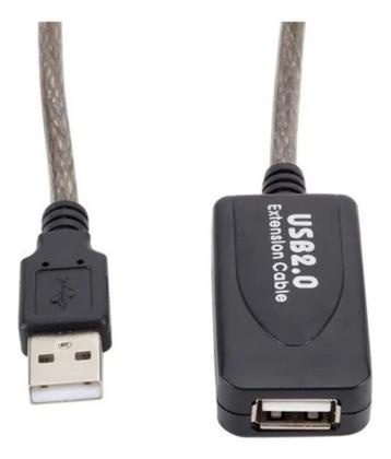 Imagem de Cabo Extensor Usb 2.0 Ativo Amplificado 10m Macho Fêmea