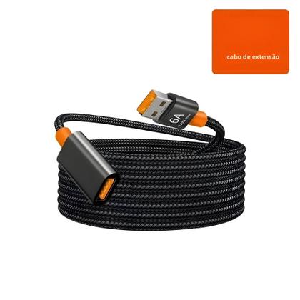 Imagem de Cabo Extensor USB 3.0 2.0 De Alta Velocidade 6A Para Laptop PC TV Xbox SSD Mini Extensor