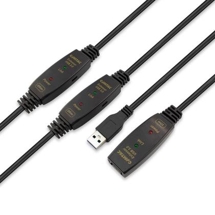 Imagem de Cabo Extensor USB 3.0 AM AF 20 Metros Comtac 9376