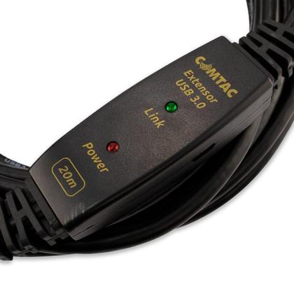 Imagem de Cabo Extensor USB 3.0 AM AF 20 Metros Comtac 9376