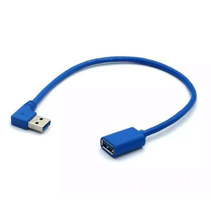Imagem de Cabo extensor Usb 3.0 com 90 graus - 30cm