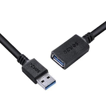 Imagem de Cabo Extensor Usb A 3.0 Macho Para Usb A 3.0 Fêmea 28awg Puro Cobre  1 Metro - Puamf3-1