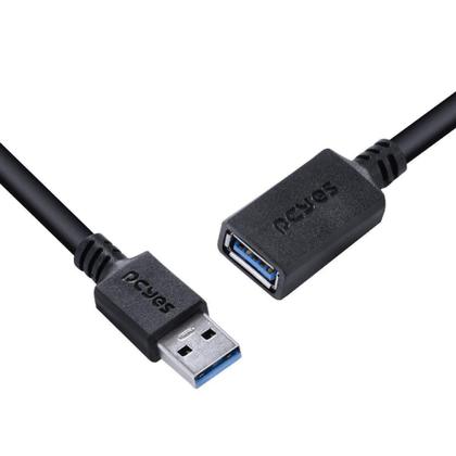Imagem de Cabo Extensor USB a 3.0 Macho para USB a 3.0 Femea 28AWG Puro Cobre 1 Metro - PUAMF3-1 - PCYES