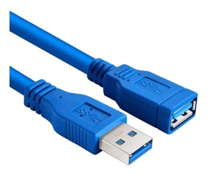 Imagem de Cabo Extensor USB A Macho x A Fêmea 3 metros azul