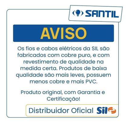 Imagem de Cabo Fio Elétrico Sil Flexível de Cobre 4mm 50m Branco