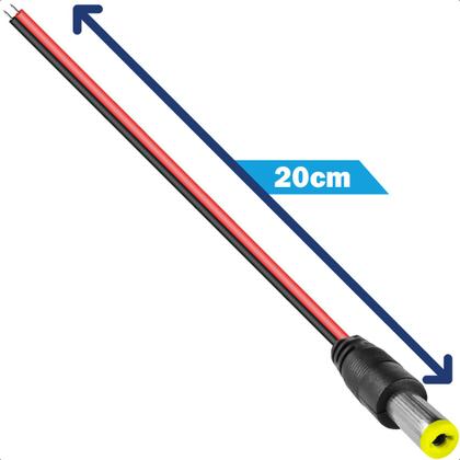 Imagem de Cabo Fio Rabicho P4 Macho Positivo E Negativo Para Fontes
