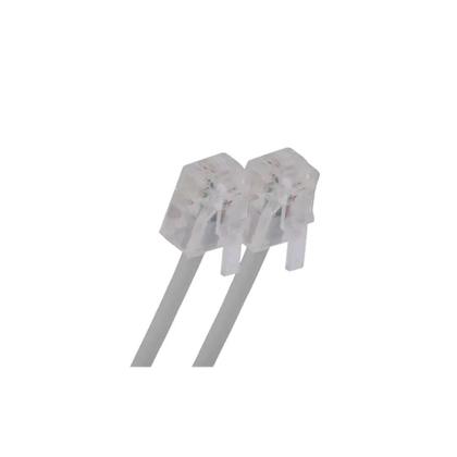 Imagem de Cabo Fio Telefonico RJ11 1M e 60cm Kit 50 uni Fax Telefone Fixo Extensao Resistente Fino