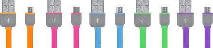 Imagem de Cabo FLAT Micro USB 5 PIN WI298 Sortidos sem Opaao de COR