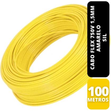 Imagem de Cabo Flex 750V 1.50 100M Amarelo Sil
